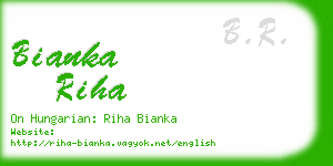 bianka riha business card